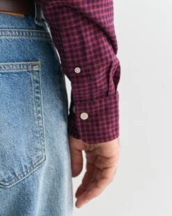 GANT Mens Regular Fit Micro Checked Flannel Shirt Wine Red -Casa Moda Store gant mens regular fit micro checked flannel shirt wine red northern ireland belfast 551