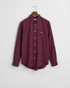 GANT Mens Regular Fit Micro Checked Flannel Shirt Wine Red -Casa Moda Store gant mens regular fit micro checked flannel shirt wine red northern ireland belfast 570