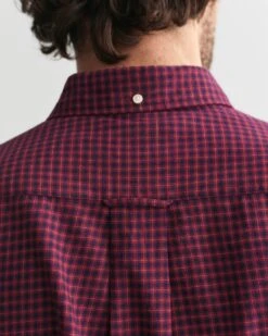 GANT Mens Regular Fit Micro Checked Flannel Shirt Wine Red -Casa Moda Store gant mens regular fit micro checked flannel shirt wine red northern ireland belfast 948