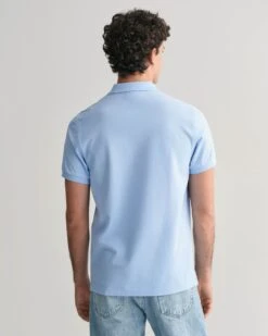 GANT Mens Regular Fit Shield Piqué Polo Shirt Capri Blue -Casa Moda Store gant mens regular fit shield pique polo shirt capri blue northern ireland belfast lisburn 264