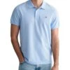 GANT Mens Regular Fit Shield Piqué Polo Shirt Capri Blue -Casa Moda Store gant mens regular fit shield pique polo shirt capri blue northern ireland belfast lisburn 281