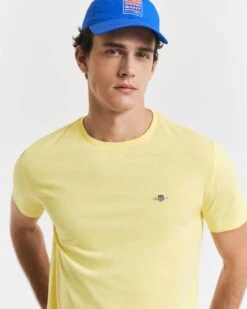 GANT Mens Regular Fit Shield T-Shirt Banana Yellow -Casa Moda Store gant mens regular fit shield t shirt banana yellow northern ireland belfast lisburn 974