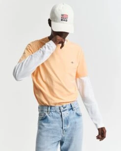 GANT Mens Regular Fit Shield T-Shirt Peachy Orange -Casa Moda Store gant mens regular fit shield t shirt peachy orange northern ireland belfast lisburn 420