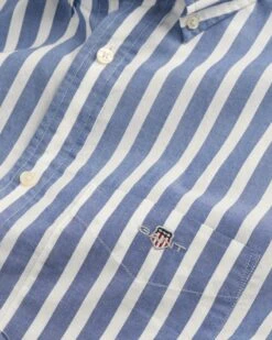 GANT Men's Regular Fit Wide Striped Poplin Shirt College Blue -Casa Moda Store gant mens regular fit wide striped poplin shirt college blue northern ireland belfast 274