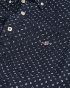GANT Mens Regular Micro Print Shirt Evening Blue -Casa Moda Store gant mens regular micro print shirt evening blue northern ireland belfast lisburn 914