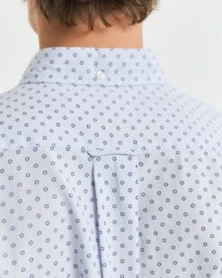 GANT Mens Regular Micro Print Short Sleeve Shirt Light Blue -Casa Moda Store gant mens regular micro print short sleeve shirt light blue northern ireland belfast 148