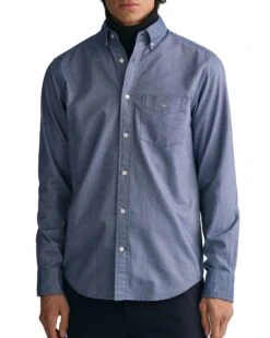 GANT Mens Regular Oxford Shirt Persian Blue