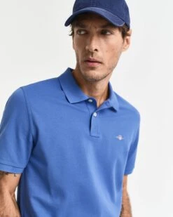 GANT Mens Regular Sheild Pique Polo Shirt Rich Blue -Casa Moda Store gant mens regular sheild pique polo shirt rich blue northern ireland belfast lisburn 504