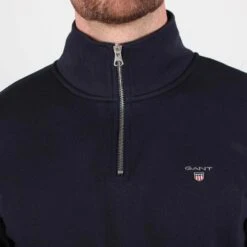 GANT Mens Regular Shield Half Zip Sweatshirt Evening Blue -Casa Moda Store gant mens regular shield half zip sweatshirt evening blue northern ireland belfast lisburn 300