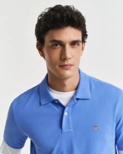 GANT Mens Regular Shield Pique Polo Shirt Perfect Blue -Casa Moda Store gant mens regular shield pique polo shirt perfect blue northern ireland belfast lisburn 339