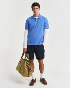 GANT Mens Regular Shield Pique Polo Shirt Perfect Blue -Casa Moda Store gant mens regular shield pique polo shirt perfect blue northern ireland belfast lisburn 345