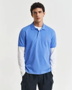 GANT Mens Regular Shield Pique Polo Shirt Perfect Blue -Casa Moda Store gant mens regular shield pique polo shirt perfect blue northern ireland belfast lisburn 877