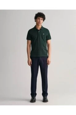 GANT Mens Regular Shield Pique Polo Shirt Tartan Green -Casa Moda Store gant mens regular shield pique polo shirt tartan green northern ireland belfast lisburn 361