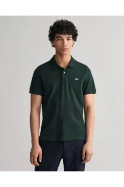 GANT Mens Regular Shield Pique Polo Shirt Tartan Green -Casa Moda Store gant mens regular shield pique polo shirt tartan green northern ireland belfast lisburn 786