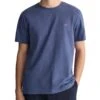 GANT Men's Regular Shield Short Sleeve T-Shirt Dark Jeans Blue