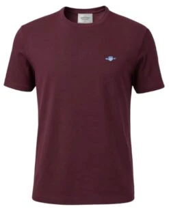 GANT Mens Regular Shield T-Shirt Bordeaux Melange