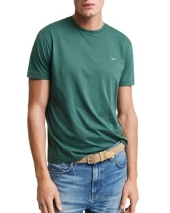 GANT Mens Regular Shield T-Shirt Woody Green