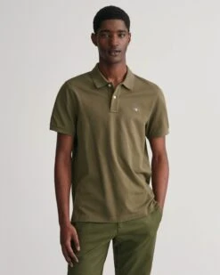GANT Mens Sheild Regular Pique Polo Shirt Juniper Green -Casa Moda Store gant mens sheild regular pique polo shirt juniper green northern ireland belfast lisburn 777