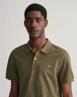 GANT Mens Sheild Regular Pique Polo Shirt Juniper Green -Casa Moda Store gant mens sheild regular pique polo shirt juniper green northern ireland belfast lisburn 883