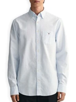 GANT Men's Shirt Regular Oxford Banker Light Blue