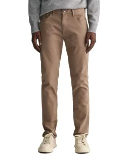 GANT Mens Slim Fit Desert Jeans Desert Brown