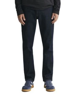 GANT Mens Slim Fit Jeans Dark Blue