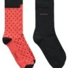 GANT Mens Socks 2 Pack Solid Dot Sunset Pink