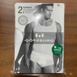 Götzburg Classic Fine Rib Cotton Vest 2 Pack - White -Casa Moda Store goetzburg classic fine rib cotton vest 2 pack white northern ireland belfast lisburn 334