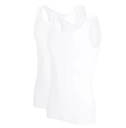 Götzburg Classic Fine Rib Cotton Vest 2 Pack - White -Casa Moda Store goetzburg classic fine rib cotton vest 2 pack white northern ireland belfast lisburn 456