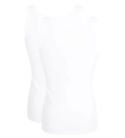 Götzburg Classic Fine Rib Cotton Vest 2 Pack - White -Casa Moda Store goetzburg classic fine rib cotton vest 2 pack white northern ireland belfast lisburn 977