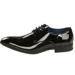 Goor Mens Patent Tuxedo Formal Shoes Black