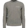 GUESS Jeans LS Crew Neck Cable Knit Sweater Cobblestone Heather Grey -Casa Moda Store guess jeans ls crew neck cable knit sweater cobblestone heather grey northern ireland 778