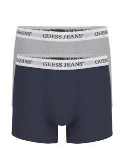Guess Jeans Mens 2 Pack Boxer Briefs Navy/Grey