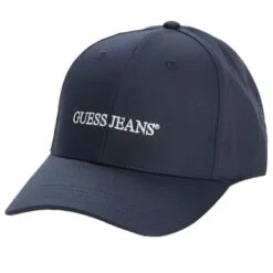 Guess Jeans Mens Embroidered Baseball Cap Navy