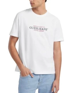 Guess Mens American Tradition T-Shirt White