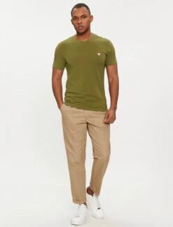 Guess Men's Crew Neck SS T-Shirt Stone Green -Casa Moda Store guess mens crew neck ss t shirt stone green northern ireland belfast lisburn 827