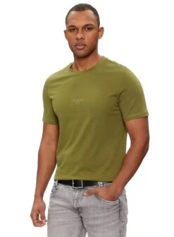 Guess Mens Eco Aidy Logo T-Shirt Green Stone -Casa Moda Store guess mens eco aidy logo t shirt green stone northern ireland belfast lisburn 167
