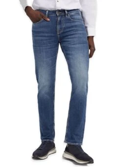 Guess Mens Jeans Angels Slim Fit Mid Wash Blue