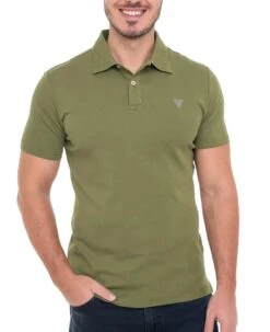Guess Men's Nolan SS Polo Shirt Green Stone