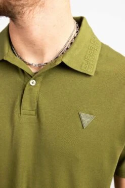 Guess Men's Nolan SS Polo Shirt Green Stone -Casa Moda Store guess mens nolan ss polo shirt green stone northern ireland belfast lisburn 877
