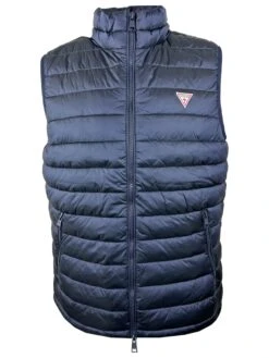 Guess Mens Puffer Vest Gilet Navy