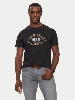 GUESS Mens Slim GJ Authentic T-Shirt Black -Casa Moda Store guess mens slim gj authentic t shirt black northern ireland belfast lisburn 186
