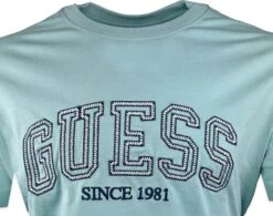 Guess Mens SS CN College Logo T-Shirt Laguna Blue -Casa Moda Store guess mens ss cn college logo t shirt laguna blue northern ireland belfast lisburn 508