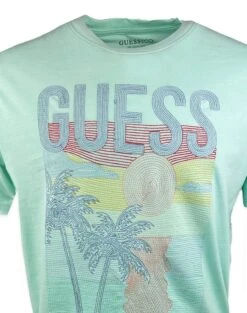 Guess Mens SS CN Palm Embroidered T-Shirt Soft Aqua 13 Guess Mens SS CN Palm Embroidered T-Shirt Soft Aqua -Casa Moda Store guess mens ss cn palm embroidered t shirt soft aqua northern ireland belfast lisburn 676