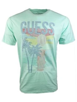 Guess Mens SS CN Palm Embroidered T-Shirt Soft Aqua 12 Guess Mens SS CN Palm Embroidered T-Shirt Soft Aqua -Casa Moda Store guess mens ss cn palm embroidered t shirt soft aqua northern ireland belfast lisburn 681