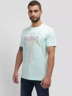 Guess Mens SS CN Palm Embroidered T-Shirt Soft Aqua 9 Guess Mens SS CN Palm Embroidered T-Shirt Soft Aqua -Casa Moda Store guess mens ss cn palm embroidered t shirt soft aqua northern ireland belfast lisburn 829