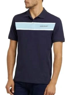 Guess Mens SS Polo Shirt Navy/ Blue Stripe -Casa Moda Store guess mens ss polo shirt navy blue stripe northern ireland belfast lisburn 459