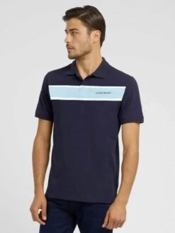 Guess Mens SS Polo Shirt Navy/ Blue Stripe -Casa Moda Store guess mens ss polo shirt navy blue stripe northern ireland belfast lisburn 705