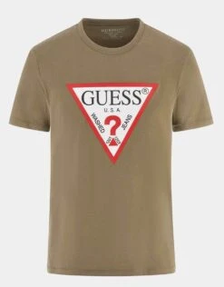 Guess Mens SS Triangle Logo T-Shirt Olive Green -Casa Moda Store guess mens ss triangle logo t shirt olive green northern ireland belfast lisburn 235