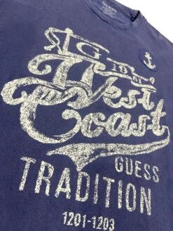 Guess Men's West Coast Treated T-Shirt Mohave Stone Blue -Casa Moda Store guess mens west coast treated t shirt mohave stone blue northern ireland belfast lisburn 591